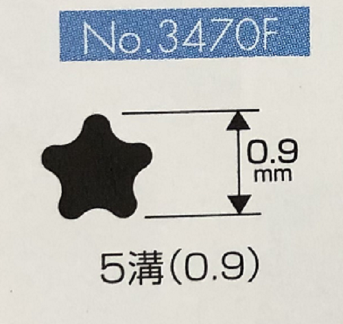 No.3470F　5溝（0.9）